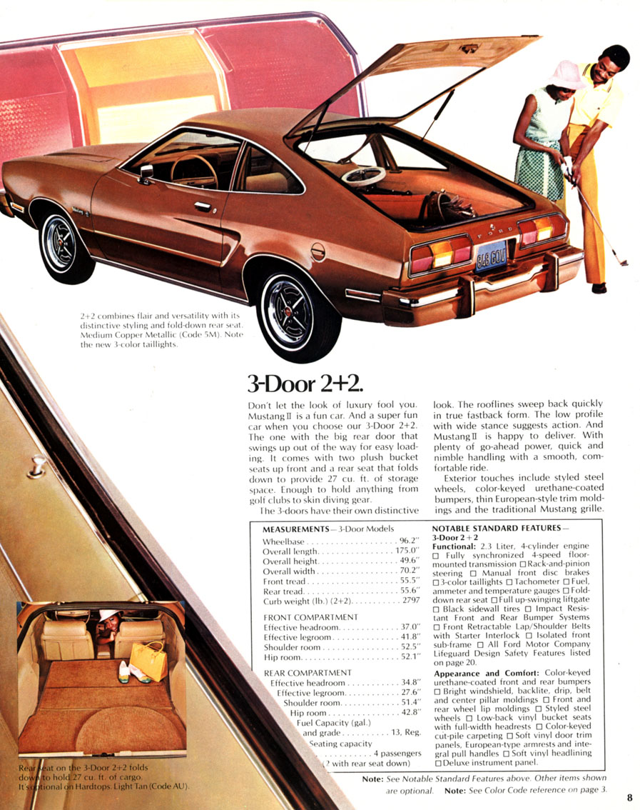 1974 Ford Mustang II Brochure Page 7